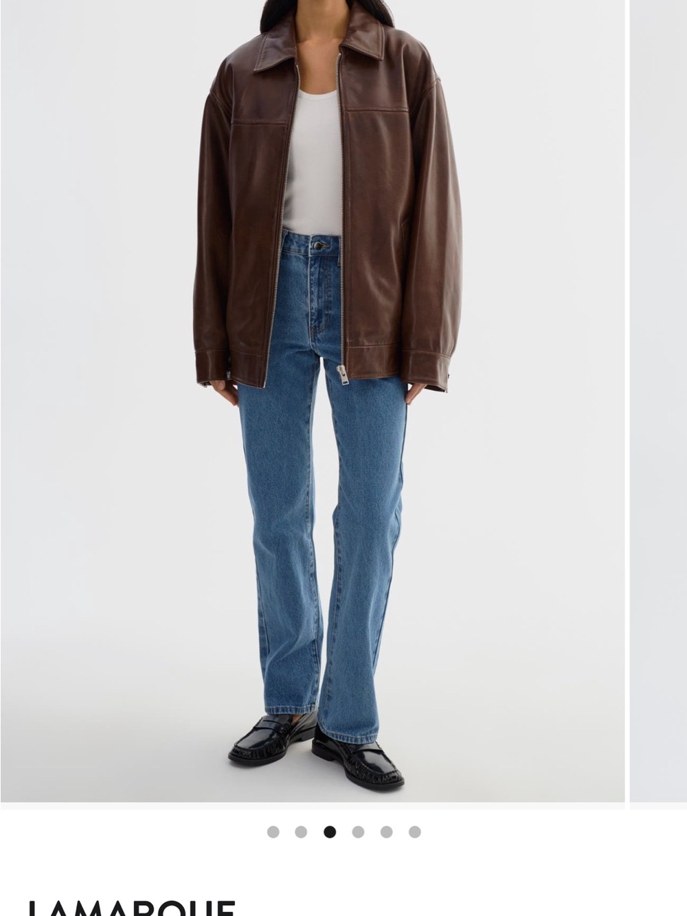 NWT! Lamarque Theia Brown Leather Bomber Jacket - Picture 6 of 7